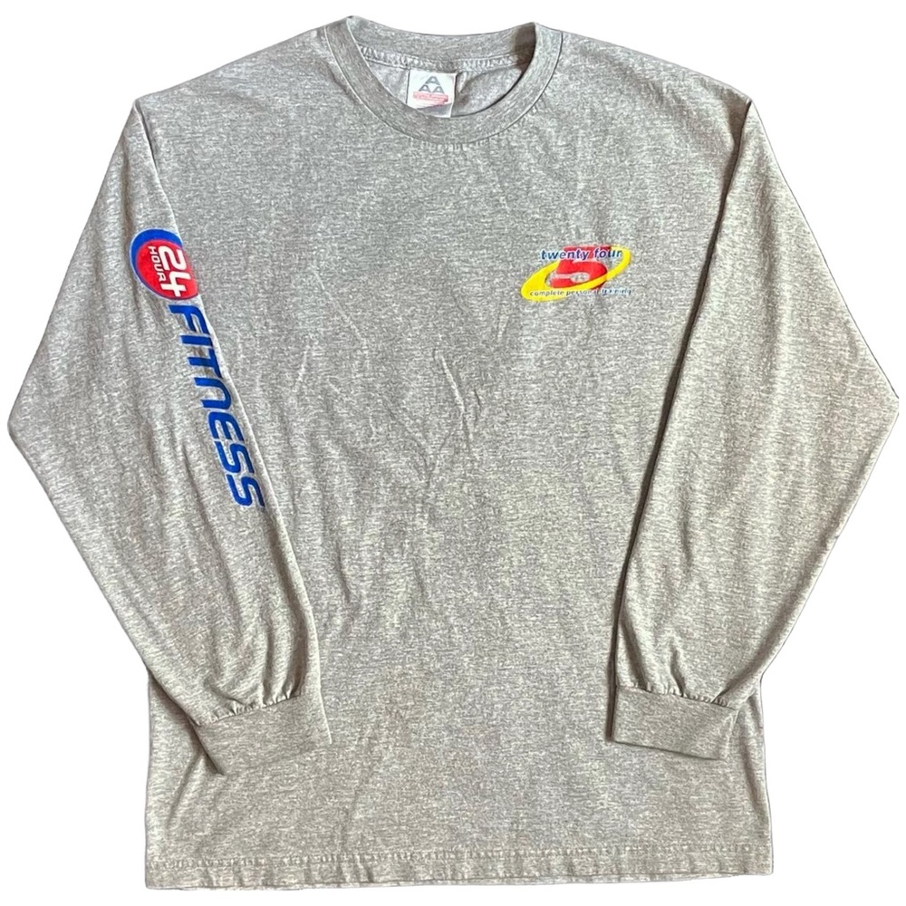 24hr fitness 20th anniversary long sleeve tee size L